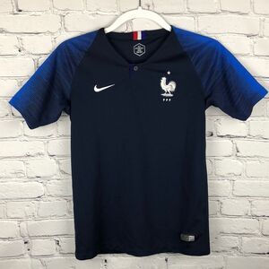 Nike 2018 FFF France World Cup Stadium Away Soccer Jersey Kids Sz Large
